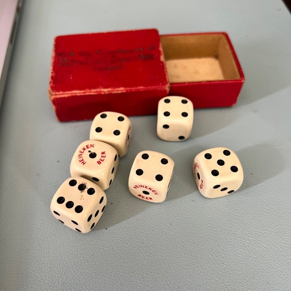 Vintage Heineken Beer Dice w/ Original Box - Picture 4 of 4